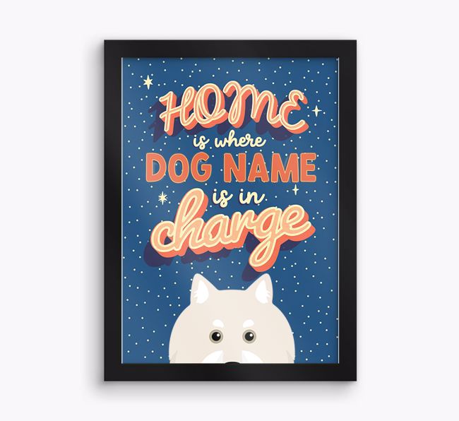 Home Is Where: Personalised {breedFullName} Framed Print